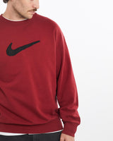 Vintage, 90s, Nike, Sweatshirt, The Real Deal, size large, colour Red, newtown, sydney, australia, thrift store, opshop, preloved, secondhand, sustainable, retro, antique, 70s, 80s, 90s, 2000s, 00s, fashion, clothing, streetwear, trendy, garment, style, boutique, store, shop, archive, sale, cheap, best, top, Sweats and hoodies