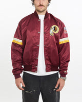 Vintage, 90s, NFL, Washington, Redskins, Bomber, Jacket, The Real Deal, size large, colour Burgundy, newtown, sydney, australia, thrift store, opshop, preloved, secondhand, sustainable, retro, antique, 70s, 80s, 90s, 2000s, 00s, fashion, clothing, streetwear, trendy, garment, style, boutique, store, shop, archive, sale, cheap, best, top, Jackets