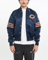 Vintage, 90s, NFL, Chicago, Bears, Bomber, Jacket, The Real Deal, size large, colour Navy, newtown, sydney, australia, thrift store, opshop, preloved, secondhand, sustainable, retro, antique, 70s, 80s, 90s, 2000s, 00s, fashion, clothing, streetwear, trendy, garment, style, boutique, store, shop, archive, sale, cheap, best, top, Jackets