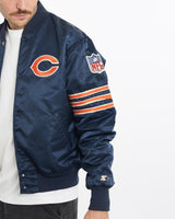 Vintage, 90s, NFL, Chicago, Bears, Bomber, Jacket, The Real Deal, size large, colour Navy, newtown, sydney, australia, thrift store, opshop, preloved, secondhand, sustainable, retro, antique, 70s, 80s, 90s, 2000s, 00s, fashion, clothing, streetwear, trendy, garment, style, boutique, store, shop, archive, sale, cheap, best, top, Jackets