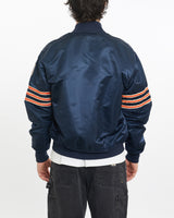 Vintage, 90s, NFL, Chicago, Bears, Bomber, Jacket, The Real Deal, size large, colour Navy, newtown, sydney, australia, thrift store, opshop, preloved, secondhand, sustainable, retro, antique, 70s, 80s, 90s, 2000s, 00s, fashion, clothing, streetwear, trendy, garment, style, boutique, store, shop, archive, sale, cheap, best, top, Jackets