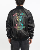 Vintage, 80s, Jeni's, Joint, Satin, Bomber, Jacket, The Real Deal, size large, colour Black, newtown, sydney, australia, thrift store, opshop, preloved, secondhand, sustainable, retro, antique, 70s, 80s, 90s, 2000s, 00s, fashion, clothing, streetwear, trendy, garment, style, boutique, store, shop, archive, sale, cheap, best, top, Jackets
