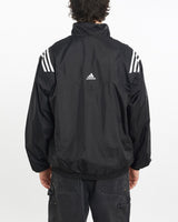 Vintage, 90s, Adidas, Windbreaker, Jacket, The Real Deal, size large, colour Black, newtown, sydney, australia, thrift store, opshop, preloved, secondhand, sustainable, retro, antique, 70s, 80s, 90s, 2000s, 00s, fashion, clothing, streetwear, trendy, garment, style, boutique, store, shop, archive, sale, cheap, best, top, Jackets