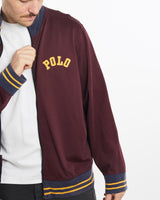 Vintage, 90s, Polo, Ralph, Lauren, Full, Zip, Sweatshirt, The Real Deal, size large, colour Burgundy, newtown, sydney, australia, thrift store, opshop, preloved, secondhand, sustainable, retro, antique, 70s, 80s, 90s, 2000s, 00s, fashion, clothing, streetwear, trendy, garment, style, boutique, store, shop, archive, sale, cheap, best, top, Sweats and hoodies