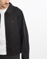 Vintage, 90s, Polo, Ralph, Lauren, Harrington, Jacket, The Real Deal, size large, colour Black, newtown, sydney, australia, thrift store, opshop, preloved, secondhand, sustainable, retro, antique, 70s, 80s, 90s, 2000s, 00s, fashion, clothing, streetwear, trendy, garment, style, boutique, store, shop, archive, sale, cheap, best, top, Jackets
