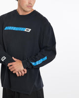 Vintage, Nike, Long, Sleeve, Tee, The Real Deal, size extra large, colour Black, newtown, sydney, australia, thrift store, opshop, preloved, secondhand, sustainable, retro, antique, 70s, 80s, 90s, 2000s, 00s, fashion, clothing, streetwear, trendy, garment, style, boutique, store, shop, archive, sale, cheap, best, top, T-Shirts