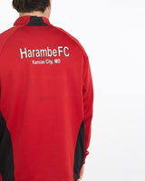 Vintage, Adidas, Harambe, FC, Track, Jacket, The Real Deal, size extra large, colour Red, newtown, sydney, australia, thrift store, opshop, preloved, secondhand, sustainable, retro, antique, 70s, 80s, 90s, 2000s, 00s, fashion, clothing, streetwear, trendy, garment, style, boutique, store, shop, archive, sale, cheap, best, top, Jackets