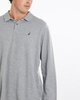 Vintage, Nautica, Long, Sleeve, Polo, Shirt, The Real Deal, size double extra large, colour Grey, newtown, sydney, australia, thrift store, opshop, preloved, secondhand, sustainable, retro, antique, 70s, 80s, 90s, 2000s, 00s, fashion, clothing, streetwear, trendy, garment, style, boutique, store, shop, archive, sale, cheap, best, top, Shirts