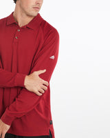 Vintage, Adidas, Long, Sleeve, Polo, Shirt, The Real Deal, size extra large, colour Red, newtown, sydney, australia, thrift store, opshop, preloved, secondhand, sustainable, retro, antique, 70s, 80s, 90s, 2000s, 00s, fashion, clothing, streetwear, trendy, garment, style, boutique, store, shop, archive, sale, cheap, best, top, Shirts