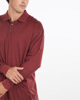 Vintage, Nike, Golf, Long, Sleeve, Polo, Shirt, The Real Deal, size extra large, colour Burgundy, newtown, sydney, australia, thrift store, opshop, preloved, secondhand, sustainable, retro, antique, 70s, 80s, 90s, 2000s, 00s, fashion, clothing, streetwear, trendy, garment, style, boutique, store, shop, archive, sale, cheap, best, top, Shirts