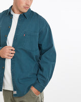 Vintage, 90s, Levi's, Button, Up, Shirt, The Real Deal, size extra large, colour Blue, newtown, sydney, australia, thrift store, opshop, preloved, secondhand, sustainable, retro, antique, 70s, 80s, 90s, 2000s, 00s, fashion, clothing, streetwear, trendy, garment, style, boutique, store, shop, archive, sale, cheap, best, top, Shirts