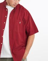 Vintage, 90s, Polo, Ralph, Lauren, Short, Sleeve, Button, Up, Shirt, The Real Deal, size extra large, colour Red, newtown, sydney, australia, thrift store, opshop, preloved, secondhand, sustainable, retro, antique, 70s, 80s, 90s, 2000s, 00s, fashion, clothing, streetwear, trendy, garment, style, boutique, store, shop, archive, sale, cheap, best, top, Shirts