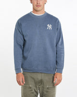 Vintage, 90s, MLB, New, York, Yankees, Sweatshirt, The Real Deal, size extra large, colour Blue, newtown, sydney, australia, thrift store, opshop, preloved, secondhand, sustainable, retro, antique, 70s, 80s, 90s, 2000s, 00s, fashion, clothing, streetwear, trendy, garment, style, boutique, store, shop, archive, sale, cheap, best, top, Sweats and hoodies