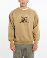 Vintage, 90s, Deer, Wildlife, Sweatshirt, The Real Deal, size extra large, colour Beige, newtown, sydney, australia, thrift store, opshop, preloved, secondhand, sustainable, retro, antique, 70s, 80s, 90s, 2000s, 00s, fashion, clothing, streetwear, trendy, garment, style, boutique, store, shop, archive, sale, cheap, best, top, Sweats and hoodies
