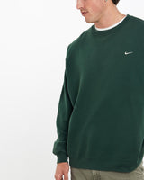 Vintage, 90s, Nike, Sweatshirt, The Real Deal, size extra large, colour Green, newtown, sydney, australia, thrift store, opshop, preloved, secondhand, sustainable, retro, antique, 70s, 80s, 90s, 2000s, 00s, fashion, clothing, streetwear, trendy, garment, style, boutique, store, shop, archive, sale, cheap, best, top, Sweats and hoodies