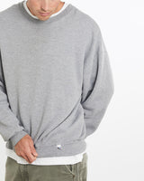 Vintage, 90s, Russell, Athletic, Sweatshirt, The Real Deal, size extra large, colour Grey, newtown, sydney, australia, thrift store, opshop, preloved, secondhand, sustainable, retro, antique, 70s, 80s, 90s, 2000s, 00s, fashion, clothing, streetwear, trendy, garment, style, boutique, store, shop, archive, sale, cheap, best, top, Sweats and hoodies