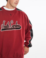 Vintage, NCAA, South, Carolina, Gamecocks, Sweatshirt, The Real Deal, size double extra large, colour Red, newtown, sydney, australia, thrift store, opshop, preloved, secondhand, sustainable, retro, antique, 70s, 80s, 90s, 2000s, 00s, fashion, clothing, streetwear, trendy, garment, style, boutique, store, shop, archive, sale, cheap, best, top, Sweats and hoodies