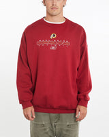 Vintage, NFL, Washington, Redskins, Sweatshirt, The Real Deal, size double extra large, colour Red, newtown, sydney, australia, thrift store, opshop, preloved, secondhand, sustainable, retro, antique, 70s, 80s, 90s, 2000s, 00s, fashion, clothing, streetwear, trendy, garment, style, boutique, store, shop, archive, sale, cheap, best, top, Sweats and hoodies