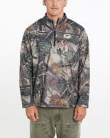 Vintage, NFL, Green, Bay, Packers, Realtree, Camo, Quarter, Zip, Sweatshirt, The Real Deal, size extra large, colour Camouflage, newtown, sydney, australia, thrift store, opshop, preloved, secondhand, sustainable, retro, antique, 70s, 80s, 90s, 2000s, 00s, fashion, clothing, streetwear, trendy, garment, style, boutique, store, shop, archive, sale, cheap, best, top, Sweats and hoodies