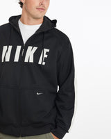 Vintage, Nike, Full, Zip, Hooded, Sweatshirt, The Real Deal, size extra large, colour Black, newtown, sydney, australia, thrift store, opshop, preloved, secondhand, sustainable, retro, antique, 70s, 80s, 90s, 2000s, 00s, fashion, clothing, streetwear, trendy, garment, style, boutique, store, shop, archive, sale, cheap, best, top, Sweats and hoodies