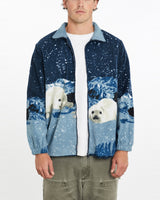 Vintage, 90s, Seal, Wildlife, Fleece, Jacket, The Real Deal, size extra large, colour Blue, newtown, sydney, australia, thrift store, opshop, preloved, secondhand, sustainable, retro, antique, 70s, 80s, 90s, 2000s, 00s, fashion, clothing, streetwear, trendy, garment, style, boutique, store, shop, archive, sale, cheap, best, top, Jackets