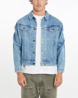 Vintage, Wrangler, Denim, Jacket, The Real Deal, size extra large, colour Blue, newtown, sydney, australia, thrift store, opshop, preloved, secondhand, sustainable, retro, antique, 70s, 80s, 90s, 2000s, 00s, fashion, clothing, streetwear, trendy, garment, style, boutique, store, shop, archive, sale, cheap, best, top, Jackets