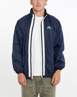 Vintage, 90s, Adidas, Windbreaker, Jacket, The Real Deal, size extra large, colour Navy, newtown, sydney, australia, thrift store, opshop, preloved, secondhand, sustainable, retro, antique, 70s, 80s, 90s, 2000s, 00s, fashion, clothing, streetwear, trendy, garment, style, boutique, store, shop, archive, sale, cheap, best, top, Jackets