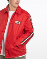 Vintage, 70s, Johnson, Coaches, Jacket, The Real Deal, size extra large, colour Red, newtown, sydney, australia, thrift store, opshop, preloved, secondhand, sustainable, retro, antique, 70s, 80s, 90s, 2000s, 00s, fashion, clothing, streetwear, trendy, garment, style, boutique, store, shop, archive, sale, cheap, best, top, Jackets