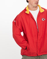 Vintage, NFL, Kansas, City, Chiefs, Jacket, The Real Deal, size extra large, colour Red, newtown, sydney, australia, thrift store, opshop, preloved, secondhand, sustainable, retro, antique, 70s, 80s, 90s, 2000s, 00s, fashion, clothing, streetwear, trendy, garment, style, boutique, store, shop, archive, sale, cheap, best, top, Jackets