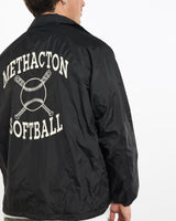 Vintage, 90s, Methacton, Softball, Coaches, Jacket, The Real Deal, size extra large, colour Black, newtown, sydney, australia, thrift store, opshop, preloved, secondhand, sustainable, retro, antique, 70s, 80s, 90s, 2000s, 00s, fashion, clothing, streetwear, trendy, garment, style, boutique, store, shop, archive, sale, cheap, best, top, Jackets