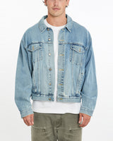 Vintage, Wrangler, Denim, Jacket, The Real Deal, size double extra large, colour Blue, newtown, sydney, australia, thrift store, opshop, preloved, secondhand, sustainable, retro, antique, 70s, 80s, 90s, 2000s, 00s, fashion, clothing, streetwear, trendy, garment, style, boutique, store, shop, archive, sale, cheap, best, top, Jackets
