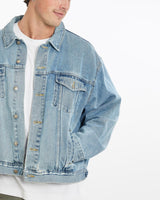Vintage, Wrangler, Denim, Jacket, The Real Deal, size double extra large, colour Blue, newtown, sydney, australia, thrift store, opshop, preloved, secondhand, sustainable, retro, antique, 70s, 80s, 90s, 2000s, 00s, fashion, clothing, streetwear, trendy, garment, style, boutique, store, shop, archive, sale, cheap, best, top, Jackets
