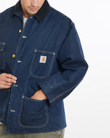 Vintage, 90s, Carhartt, Michigan', Chore, Jacket, The Real Deal, size extra large, colour Blue, newtown, sydney, australia, thrift store, opshop, preloved, secondhand, sustainable, retro, antique, 70s, 80s, 90s, 2000s, 00s, fashion, clothing, streetwear, trendy, garment, style, boutique, store, shop, archive, sale, cheap, best, top, Jackets