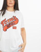 Vintage, 80s, Tom's, Softball, Club, Tee, The Real Deal, size small, colour White, newtown, sydney, australia, thrift store, opshop, preloved, secondhand, sustainable, retro, antique, 70s, 80s, 90s, 2000s, 00s, fashion, clothing, streetwear, trendy, garment, style, boutique, store, shop, archive, sale, cheap, best, top, T-Shirts