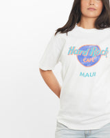 Vintage, 90s, Hard, Rock, Cafe, Maui, Tee, The Real Deal, size small, colour White, newtown, sydney, australia, thrift store, opshop, preloved, secondhand, sustainable, retro, antique, 70s, 80s, 90s, 2000s, 00s, fashion, clothing, streetwear, trendy, garment, style, boutique, store, shop, archive, sale, cheap, best, top, T-Shirts