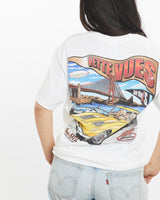 Vintage, Vette, Vues, Magazine, Racing, Tee, The Real Deal, size small, colour White, newtown, sydney, australia, thrift store, opshop, preloved, secondhand, sustainable, retro, antique, 70s, 80s, 90s, 2000s, 00s, fashion, clothing, streetwear, trendy, garment, style, boutique, store, shop, archive, sale, cheap, best, top, T-Shirts