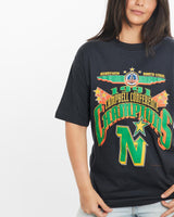 Vintage, 1991, NHL, Minnesota, North, Stars, Tee, The Real Deal, size small, colour Black, newtown, sydney, australia, thrift store, opshop, preloved, secondhand, sustainable, retro, antique, 70s, 80s, 90s, 2000s, 00s, fashion, clothing, streetwear, trendy, garment, style, boutique, store, shop, archive, sale, cheap, best, top, T-Shirts