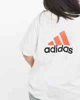 Vintage, 90s, Adidas, Tee, The Real Deal, size medium, colour White, newtown, sydney, australia, thrift store, opshop, preloved, secondhand, sustainable, retro, antique, 70s, 80s, 90s, 2000s, 00s, fashion, clothing, streetwear, trendy, garment, style, boutique, store, shop, archive, sale, cheap, best, top, T-Shirts