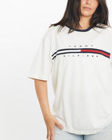 Vintage, Tommy, Hilfiger, Tee, The Real Deal, size medium, colour White, newtown, sydney, australia, thrift store, opshop, preloved, secondhand, sustainable, retro, antique, 70s, 80s, 90s, 2000s, 00s, fashion, clothing, streetwear, trendy, garment, style, boutique, store, shop, archive, sale, cheap, best, top, T-Shirts