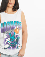Vintage, 90s, NBA, Charlotte, Hornets, Tank, The Real Deal, size medium, colour White, newtown, sydney, australia, thrift store, opshop, preloved, secondhand, sustainable, retro, antique, 70s, 80s, 90s, 2000s, 00s, fashion, clothing, streetwear, trendy, garment, style, boutique, store, shop, archive, sale, cheap, best, top, T-Shirts