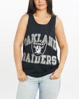 Vintage, 90s, NFL, Oakland, Raiders, Tank, The Real Deal, size small, colour Black, newtown, sydney, australia, thrift store, opshop, preloved, secondhand, sustainable, retro, antique, 70s, 80s, 90s, 2000s, 00s, fashion, clothing, streetwear, trendy, garment, style, boutique, store, shop, archive, sale, cheap, best, top, T-Shirts