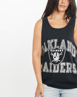 Vintage, 90s, NFL, Oakland, Raiders, Tank, The Real Deal, size small, colour Black, newtown, sydney, australia, thrift store, opshop, preloved, secondhand, sustainable, retro, antique, 70s, 80s, 90s, 2000s, 00s, fashion, clothing, streetwear, trendy, garment, style, boutique, store, shop, archive, sale, cheap, best, top, T-Shirts