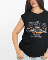 Vintage, 2004, Harley, Davidson, Tank, The Real Deal, size small, colour Black, newtown, sydney, australia, thrift store, opshop, preloved, secondhand, sustainable, retro, antique, 70s, 80s, 90s, 2000s, 00s, fashion, clothing, streetwear, trendy, garment, style, boutique, store, shop, archive, sale, cheap, best, top, T-Shirts
