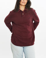 Vintage, Nautica, Long, Sleeve, Polo, Shirt, The Real Deal, size medium, colour Burgundy, newtown, sydney, australia, thrift store, opshop, preloved, secondhand, sustainable, retro, antique, 70s, 80s, 90s, 2000s, 00s, fashion, clothing, streetwear, trendy, garment, style, boutique, store, shop, archive, sale, cheap, best, top, Shirts