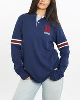 Vintage, Tommy, Hilfiger, Rugby, Shirt, The Real Deal, size medium, colour Navy, newtown, sydney, australia, thrift store, opshop, preloved, secondhand, sustainable, retro, antique, 70s, 80s, 90s, 2000s, 00s, fashion, clothing, streetwear, trendy, garment, style, boutique, store, shop, archive, sale, cheap, best, top, Shirts