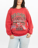 Vintage, 80s, NFL, San, Francisco, 49ers, Sweatshirt, The Real Deal, size medium, colour Red, newtown, sydney, australia, thrift store, opshop, preloved, secondhand, sustainable, retro, antique, 70s, 80s, 90s, 2000s, 00s, fashion, clothing, streetwear, trendy, garment, style, boutique, store, shop, archive, sale, cheap, best, top, Sweats and hoodies