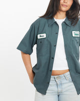 Vintage, National, Parks, Mechanic, Shirt, The Real Deal, size medium, colour Green, newtown, sydney, australia, thrift store, opshop, preloved, secondhand, sustainable, retro, antique, 70s, 80s, 90s, 2000s, 00s, fashion, clothing, streetwear, trendy, garment, style, boutique, store, shop, archive, sale, cheap, best, top, Shirts