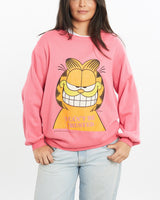 Vintage, 80s, Garfield, Sweatshirt, The Real Deal, size small, colour Pink, newtown, sydney, australia, thrift store, opshop, preloved, secondhand, sustainable, retro, antique, 70s, 80s, 90s, 2000s, 00s, fashion, clothing, streetwear, trendy, garment, style, boutique, store, shop, archive, sale, cheap, best, top, Sweats and hoodies