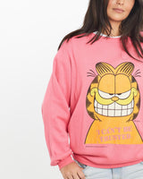 Vintage, 80s, Garfield, Sweatshirt, The Real Deal, size small, colour Pink, newtown, sydney, australia, thrift store, opshop, preloved, secondhand, sustainable, retro, antique, 70s, 80s, 90s, 2000s, 00s, fashion, clothing, streetwear, trendy, garment, style, boutique, store, shop, archive, sale, cheap, best, top, Sweats and hoodies