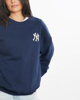 Vintage, MLB, New, York, Yankees, Sweatshirt, The Real Deal, size medium, colour Navy, newtown, sydney, australia, thrift store, opshop, preloved, secondhand, sustainable, retro, antique, 70s, 80s, 90s, 2000s, 00s, fashion, clothing, streetwear, trendy, garment, style, boutique, store, shop, archive, sale, cheap, best, top, Sweats and hoodies